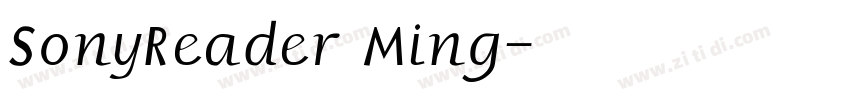 SonyReader Ming字体转换